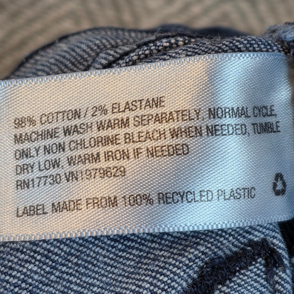 Goodfellow & Co Mens Slim Fit Distressed Hem Blue Jeans 32x30 Stretch Denim - Picture 5 of 12
